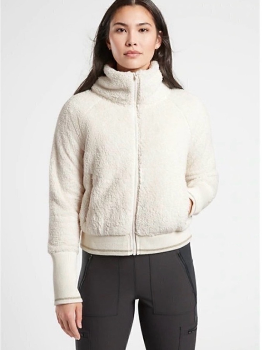 Athleta Tugga Sherpa Jacket - Ancient Mahogany - Size 2X - Cozy & Warm
